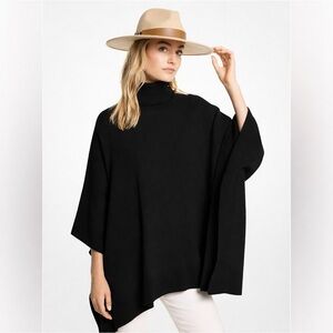 MICHAEL KORS | Turtleneck Poncho (solid black)